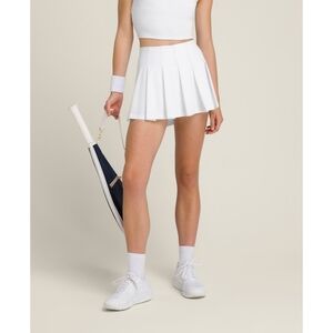 Wilson Classic Pleated Mini Tennis Skirt in White Women's Size XS
